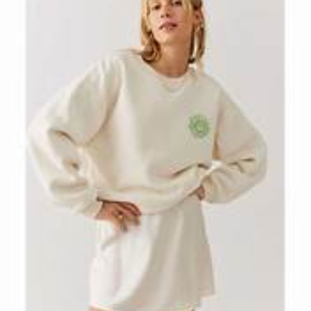 UO Follow the Sun Puff Paint Sweatshirt Size S-P